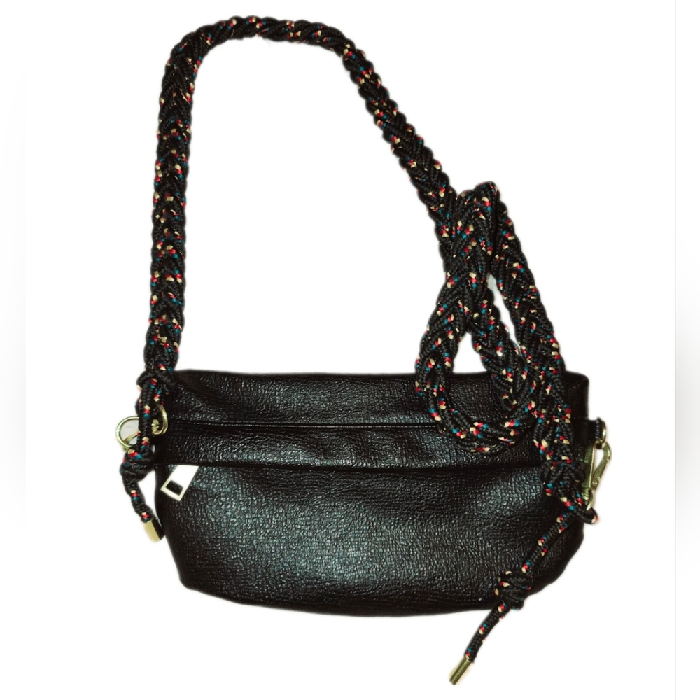 Anthropology Faux Leather Crossbody Convertible Bag
